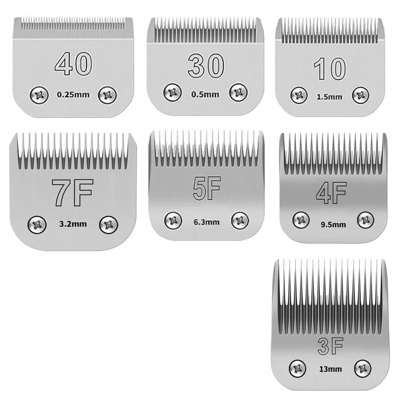 4F,5F,7FC,10#,30#,40# Professional Pet Dog Clipper Blade For Most Andis,Oster A5,Wahl KM 10 Clippers Animals Hair Trimmers