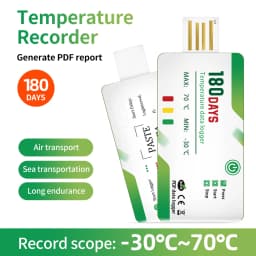Mini USB Temperature Data Logger Atag-30 Digital 60000 Point Capacity Temperature Sensor High Precision PDF Report Recorder