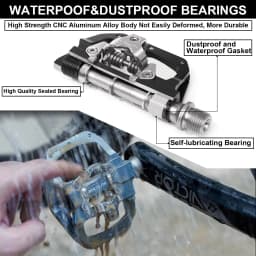 BUCKLOS Mountain Bike Pedals 3 Sealed Bearing PD-M680 Dual Clipless Flat & Lock Pedal Aluminum Cycling Pedals Fit Shimano SPD
