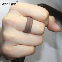 WarBLade V-groove Silicone Rings Food Grade FDA Silicone Finger Ring Hypoallergenic Sport Antibacterial Men Wedding Rubber Bands