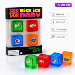 Schylling Rainbow Teenie Nee Doh Stress Balls 6pcs Soft Squishy Toys Anxiety Relief Squeeze Toys For Teenager Calm Mood