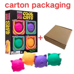 Schylling Rainbow Teenie Nee Doh Stress Balls 6pcs Soft Squishy Toys Anxiety Relief Squeeze Toys For Teenager Calm Mood