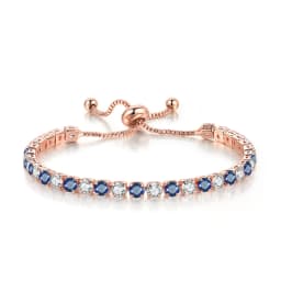 Adjustable Colorful Birthstone Tennis Bracelets for Women 4MM Crystal Bangle Female Hand Chain Trend Jewelry Accessories H133