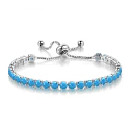 Adjustable Colorful Birthstone Tennis Bracelets for Women 4MM Crystal Bangle Female Hand Chain Trend Jewelry Accessories H133