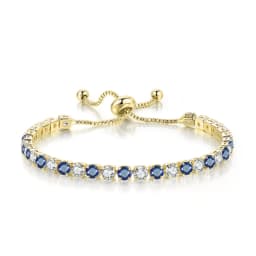 Adjustable Colorful Birthstone Tennis Bracelets for Women 4MM Crystal Bangle Female Hand Chain Trend Jewelry Accessories H133