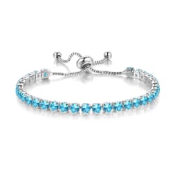 Adjustable Colorful Birthstone Tennis Bracelets for Women 4MM Crystal Bangle Female Hand Chain Trend Jewelry Accessories H133