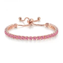 Adjustable Colorful Birthstone Tennis Bracelets for Women 4MM Crystal Bangle Female Hand Chain Trend Jewelry Accessories H133