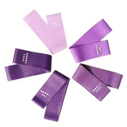 5-Piece Portable Gradient Resistance Band Yoga/Fitness/Pilates Triple Strength Trainer Stackable Colorful Fitness Band Women's S