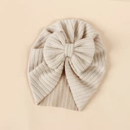 Baby Knot Turban Newborn Ribbed Hat 0-5T Elastic Knitted Bow Indian Cap Winter Cute Hats Infant Toddler Thick Girls Boy Kid New