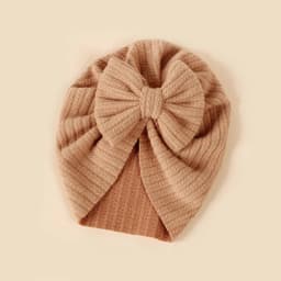 Baby Knot Turban Newborn Ribbed Hat 0-5T Elastic Knitted Bow Indian Cap Winter Cute Hats Infant Toddler Thick Girls Boy Kid New