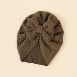 Baby Knot Turban Newborn Ribbed Hat 0-5T Elastic Knitted Bow Indian Cap Winter Cute Hats Infant Toddler Thick Girls Boy Kid New