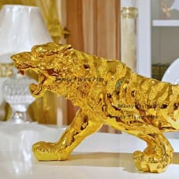 Resin Tiger Chinese Zodiac Tiger Home Decorations Natural Resin Making Birthday Gifts and Christmas Gifts Wedding decoration