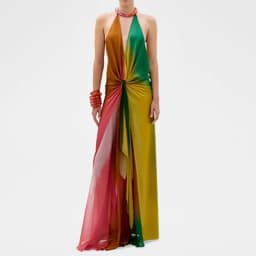 Tie Dye Print Twisted Hem Party Dress Ladies Sexy Backless Bohemian Dresses 2026 Deep V Hollow Out Sleeveless Summer Long Dress