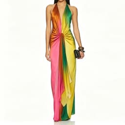 Tie Dye Print Twisted Hem Party Dress Ladies Sexy Backless Bohemian Dresses 2026 Deep V Hollow Out Sleeveless Summer Long Dress