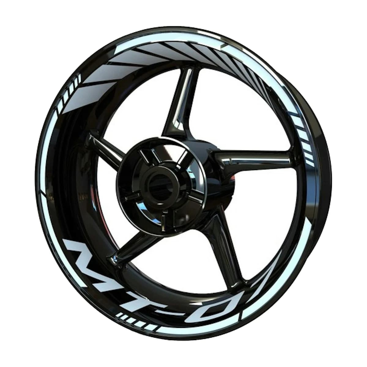 Vinyl Motorcycle Wheel Sticker Logo Rim Waterproof Decal Set For MT07