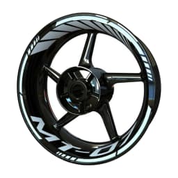 Vinyl Motorcycle Wheel Sticker Logo Rim Waterproof Decal Set For MT07