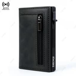 Anti-theft Credit Card Holder Men Wallets Rfid Blocking Aluminum Leather Pop Up Minimalist Wallet Cardholder Wallets for Men