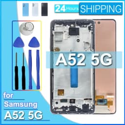 Tested LCD for Samsung Galaxy A52 5G LCD Display Touch Screen Digitizer Assembly for Samsung A52 5G Phone LCD A526B A526W A526U
