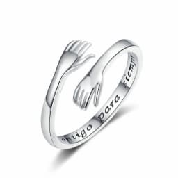 Adjustable Hug Ring for Women Teen Girls, Jewelry Mothers Day Birthday Gifts for Daughters Mom Sister Wife Friends Grandma