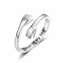 Adjustable Hug Ring for Women Teen Girls, Jewelry Mothers Day Birthday Gifts for Daughters Mom Sister Wife Friends Grandma