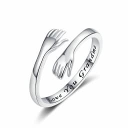 Adjustable Hug Ring for Women Teen Girls, Jewelry Mothers Day Birthday Gifts for Daughters Mom Sister Wife Friends Grandma