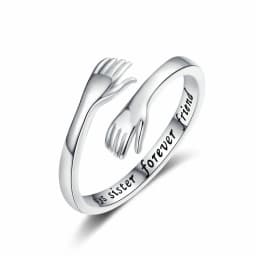 Adjustable Hug Ring for Women Teen Girls, Jewelry Mothers Day Birthday Gifts for Daughters Mom Sister Wife Friends Grandma