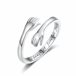 Adjustable Hug Ring for Women Teen Girls, Jewelry Mothers Day Birthday Gifts for Daughters Mom Sister Wife Friends Grandma