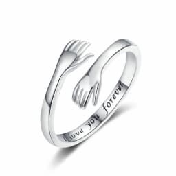 Adjustable Hug Ring for Women Teen Girls, Jewelry Mothers Day Birthday Gifts for Daughters Mom Sister Wife Friends Grandma