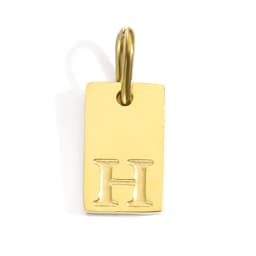 CARLIDANA A-Z Stainless Steel Polished Square Gold Color Pendant Hang Letters DIY Bracelet Pet Collar Necklace Jewelry Making