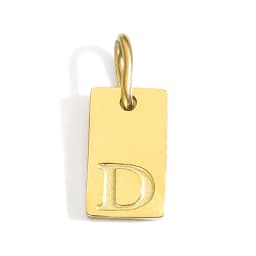 CARLIDANA A-Z Stainless Steel Polished Square Gold Color Pendant Hang Letters DIY Bracelet Pet Collar Necklace Jewelry Making