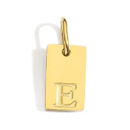 CARLIDANA A-Z Stainless Steel Polished Square Gold Color Pendant Hang Letters DIY Bracelet Pet Collar Necklace Jewelry Making