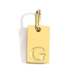 CARLIDANA A-Z Stainless Steel Polished Square Gold Color Pendant Hang Letters DIY Bracelet Pet Collar Necklace Jewelry Making