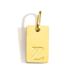 CARLIDANA A-Z Stainless Steel Polished Square Gold Color Pendant Hang Letters DIY Bracelet Pet Collar Necklace Jewelry Making