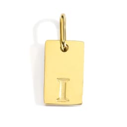 CARLIDANA A-Z Stainless Steel Polished Square Gold Color Pendant Hang Letters DIY Bracelet Pet Collar Necklace Jewelry Making