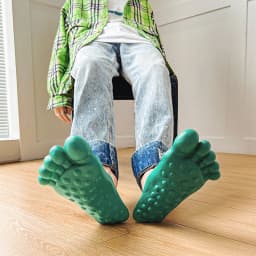 Funny Green Big Toe Slippers Men's Beach Shoes Home Slippers Parody Giant Five Finger Slipper Halloween Cosplay Intersting Shoes