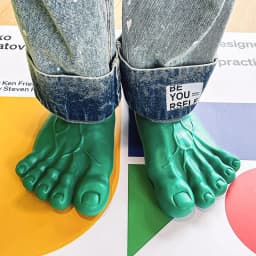 Funny Green Big Toe Slippers Men's Beach Shoes Home Slippers Parody Giant Five Finger Slipper Halloween Cosplay Intersting Shoes