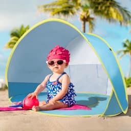 Baby Beach Tent with Pool UV Protection Sunshelter Pop Up Portable Shade Pool Child Kid Outdoor Fun-Play Instant Camping Tent