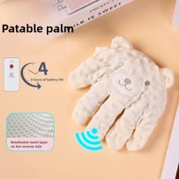 Babies Soothing Palms Baby Sleep Aid Infant Calming Sleeper with Safety Remote Control Slaps Plush Hand Palms for Toddler