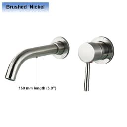 Bathroom Faucet Mixer Modern Matte Black Basin Faucet Hot Cold Water Mixer Sink Tap Wall Mount Spout Bath Lever Handle