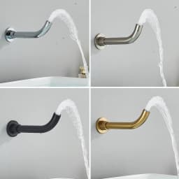 Bathroom Faucet Mixer Modern Matte Black Basin Faucet Hot Cold Water Mixer Sink Tap Wall Mount Spout Bath Lever Handle