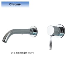 Bathroom Faucet Mixer Modern Matte Black Basin Faucet Hot Cold Water Mixer Sink Tap Wall Mount Spout Bath Lever Handle