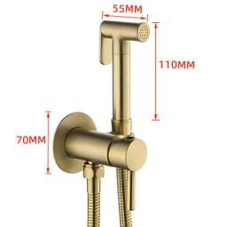 Portable Bidet Sprayer Set Black Bidet Faucet Stainless Steel Toilet Faucet Hot Cold Water Mixer Bathroom Shower Head