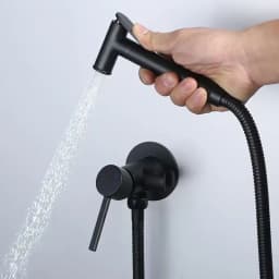 Portable Bidet Sprayer Set Black Bidet Faucet Stainless Steel Toilet Faucet Hot Cold Water Mixer Bathroom Shower Head