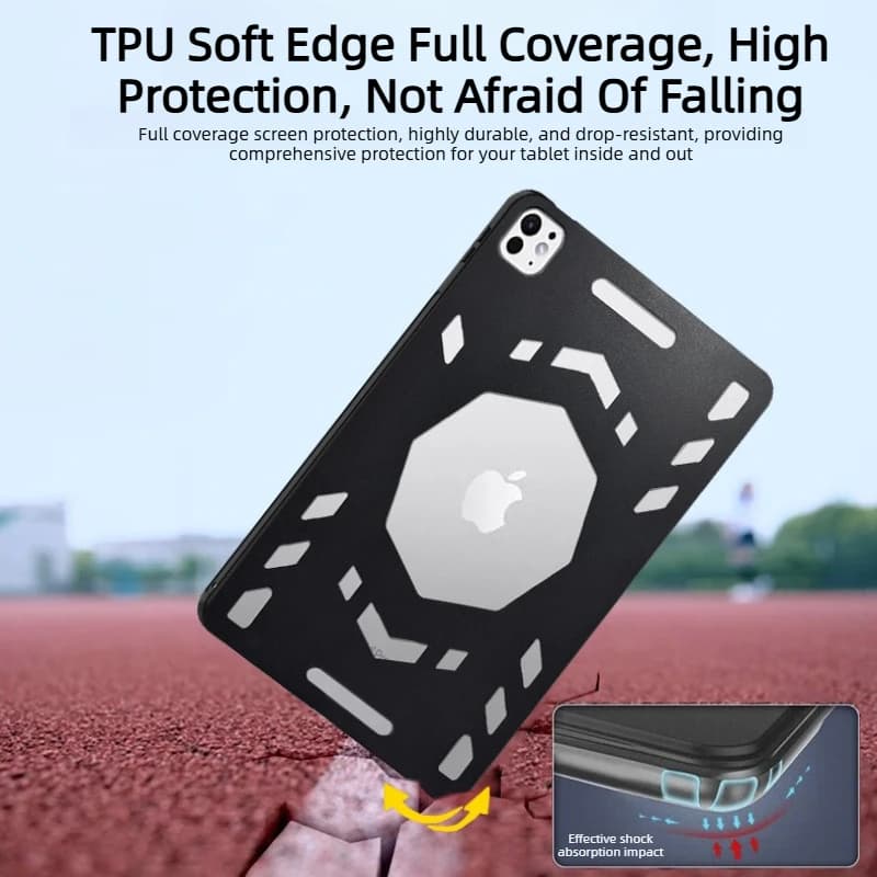 Hollow Heat Dissipation Gaming Tablet Sleeve TPU Full Protective Cover for iPad Air 11in Pro11 iPad10th11th12th iPad Mini7 Mini6