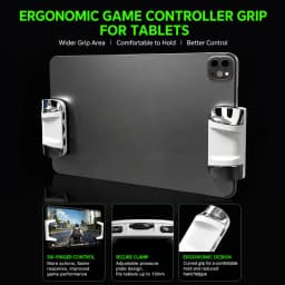P1 Tablet Game Controller 6 Finger High Frequency Click Sensitive Ergonomic Comfort Adjustable Thickness Silicone Anti Slip
