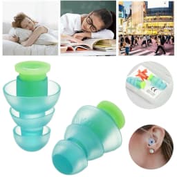 1 Pair Reusable Hearing Protection Earplugs Waterproof Ear plugs Noise Cancelling Earplugs For Concerts Musician Motorcycles