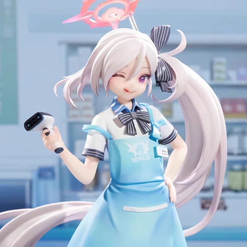 Spot hair, azure file light yellow Muyue figure animation two-dimensional beautiful girl chassis desktop ornament boys gift