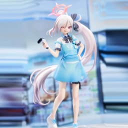 Spot hair, azure file light yellow Muyue figure animation two-dimensional beautiful girl chassis desktop ornament boys gift