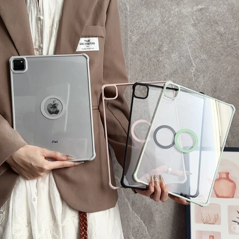 Magnetic Suction Ring Case for iPad A16 11th 2025 10th 10.9 Air 4 5 Acrylic Cover iPad Pro 2024 11 13 12.9 2022 Back Shell Funda