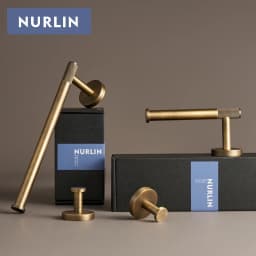 NURLIN Brass Knurled Antique Bronze Bathroom Hardware Towel Rack Toilet Paper Holder Wall Hook